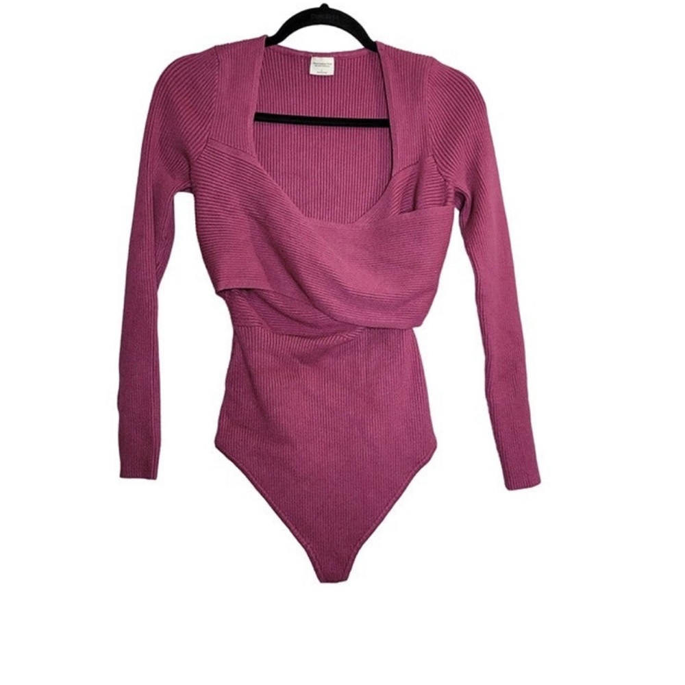 Abercrombie and Fitch Luxeloft Wrap Sweater Bodysuit L